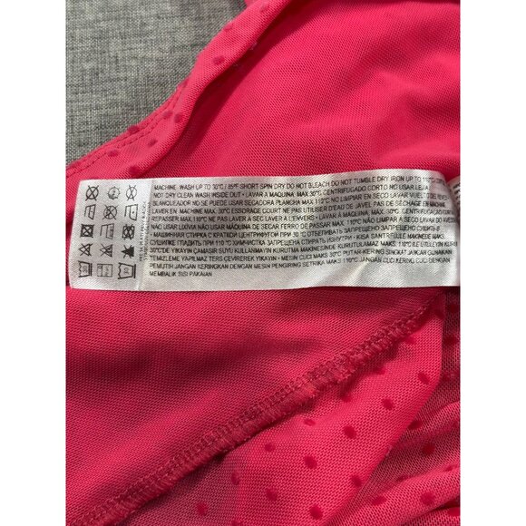 MNG Pink Long-Sleeve Textured Mesh Top Size M - Picture 7 of 13